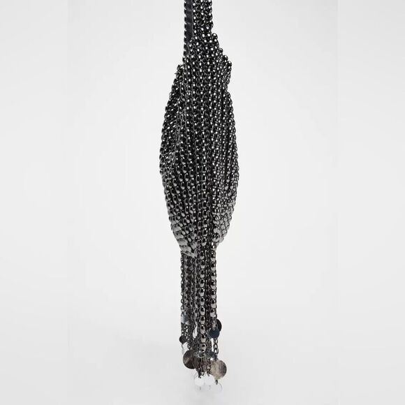 ZARA METAL APPLIQUÉS SHOULDER BAG - Picture 7 of 8